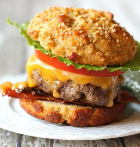 CheeseBurger With Keto Buns Recipe