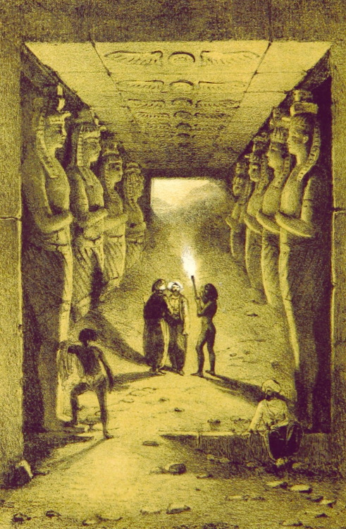 ancientart:Depictions of the Abu Simbel temples, from 1843 to present.Of the most magnificent monume