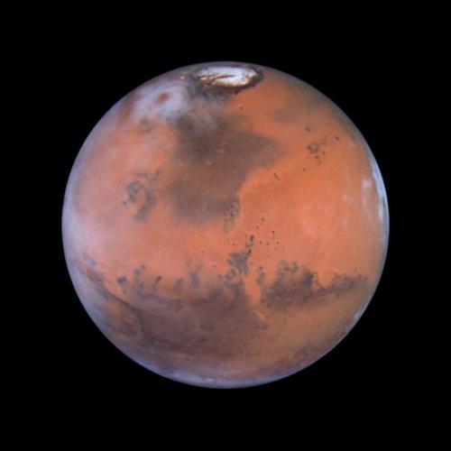 1999 Hubble Space Telescope image, one of several taken when Mars was 54 million miles (87 million km) from Earth attributed to -  https://www.flickr.com/photos/nasahubble/46665076711/