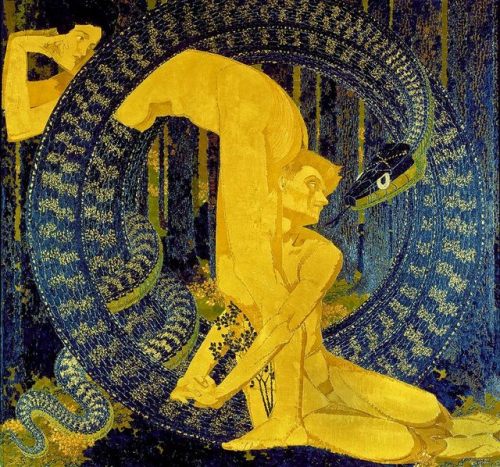 arsarteetlabore:Augusto Giacometti - Adam et Eve (circa 1907)