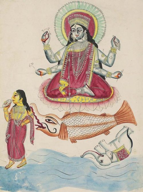 Ganga, Kalighat painting