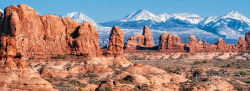 Arches National ParkLooking east to the LaSals, through the Windows Section-jerrysEYES