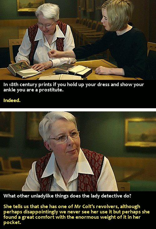 dduane:biscuitsarenice:Lucy Worsley on Female DetectivesI’m such a fan of Lucy’s.