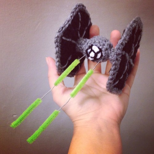 hustleandsew: Working on a project for a friend! @roninmemphis #tiefighter #starwars #crochet #hustl