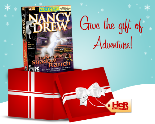 Give the gift of Adventure with Nancy Drew: The Secret of Shadow Ranch! Get the game for 30% off usi