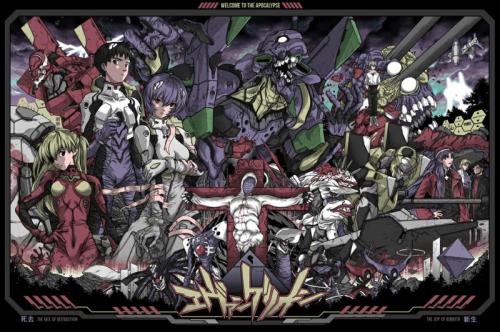 gamefreaksnz:  Neon Genesis Evangelion Poster Print 20”x30” Giclee Print  Signed and Numbered Edition of 200 Personal illustration of the animated series Neon Genesis Evangelion. Poster is printed on 17 mil 330gsm Epson Hot Press Bright White, acid-free,
