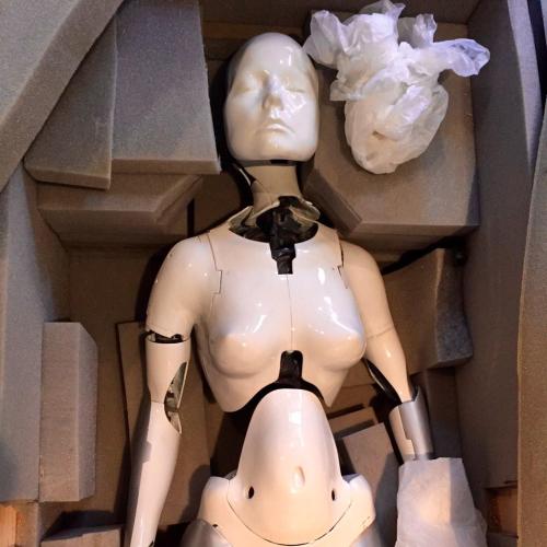 bjorkfr:  Un des robots du clip All is full of Love se prépare pour la rétrospective au MoMAsource : Andrew Melchior sur twitter