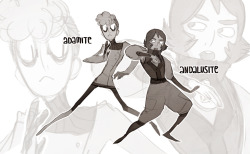 sticksandsharks:  GEMSONA FUSION #2, with Static.  Adamite + Andalusite = AMBERStatic came up with the entire spider theme and it was brilliant to work with. Amber’s weapon (which I didn’t draw oops) is a net. the fourth set of clockwork-ish limbs