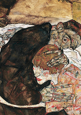 amatesura: Egon Schiele, Death and the Maiden, 1915 (detail) / Hannibal 1.09 Trou Normand