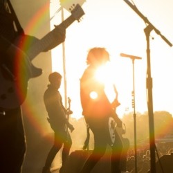 roadtochristieroad:  Holidays in the Sun with Green Day☀  #greenday #billiejoearmstong #mikedirnt #trecool #thebigthree #sun #live #2014