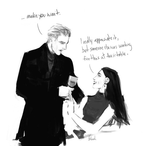 blvnk-art:  Draco being a host at his family party didn’t work at all. He would always have on