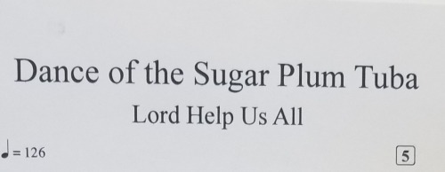 gallusrostromegalus:tuba-jesus:Hey look at the title for my school’s tube ensemble, where there are 