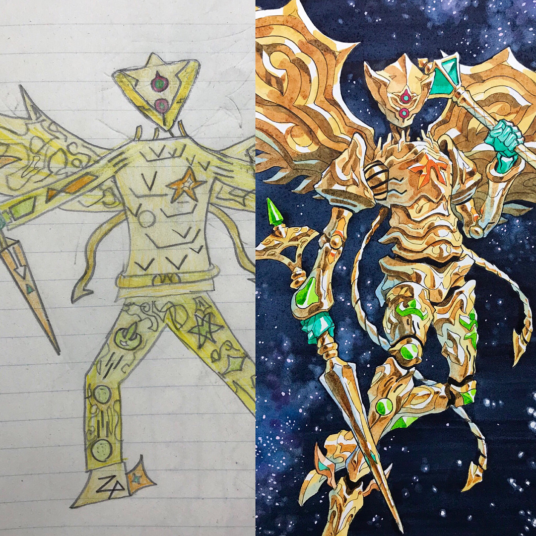 catchymemes:  Father uses sons’ drawings as inspiration for anime transformations