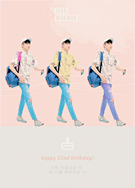 caramelgyu:  Happy birthday to our bag of luck, Jeon Wonwoo! ♡ [17.07.96] #BeautifulWONWOOday 