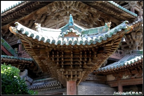 Dougong斗拱, the unique structural element of interlocking wooden brackets, one of the most important 