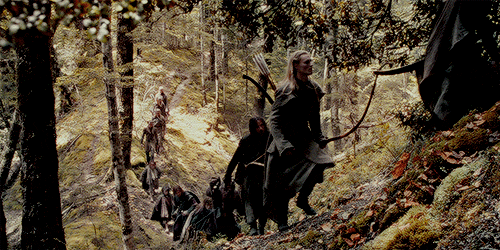 rhivendell:They followed him as he stepped lightly up the grass-clad slopes. Though he walked and br
