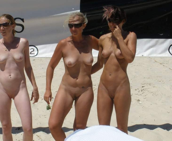 Naked men beach volleyball
