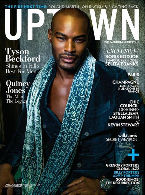 theuppitynegras:  thedarkchocolatedandy:  lamusenoire:  A Gentleman Returns: Mr. Tyson Beckford roams the rooms of New York’s famed 110-year-old Mansfield Hotel in this editorial and cover shoot for the August/September issue of Uptown Magazine. Here,