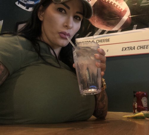 addicted2implants2:  crashlovesbimbos:  faketittilyoumakeit:Your huge, overfilled implants go with you everywhere. You might as well have fun with them. Love when you’re taking a girl out and you go to a classy restaraunt and she just raises her torso