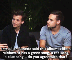 buscandoelparaiso:  LOOK AT LOUIS’ FACE WHEN THE MAN SAYS FOUR IS A RAINBOW