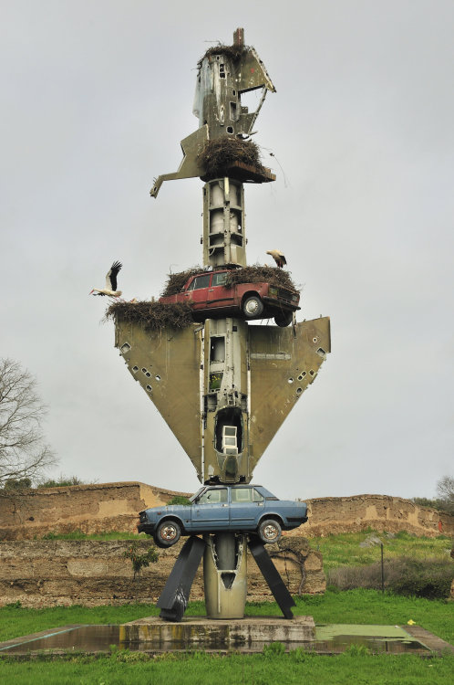 whereart:ianbrooks: Totem by Wolf Vostell Located at the Vostell Museum in Malpartida de Cáceres, 