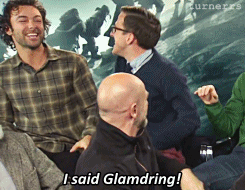 mareyshelley:“What is the name of Gandalf’s sword?”