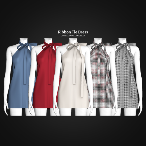 Ribbon Tie Dress is released publicly!Full BodyNew MeshAll LOD’sShadow MapNormal Map30 Swatche