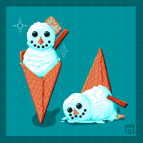 millargraphic:Snowboy Ice Cream Cone ❄️ Comes with free large snowflake wafer ❄️