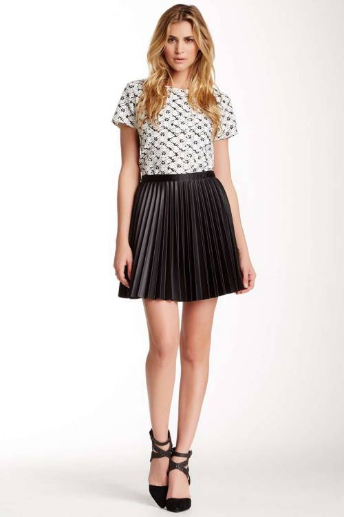 Pleated Faux Leather SkirtHeart it on Wantering and get an alert when it goes on sale.