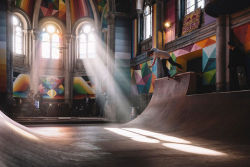 ryanpanos:  KAOS Temple | Okuda San Miguel | Via A historic church in the Spanish municipality of   llanera, Asturias   is no ordinary place for parishioners. Instead, the site has been made into a place of pilgrimage for athletes after its conversion