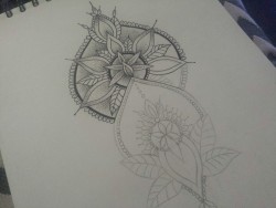 stufismessedup:  Drawing out a new tattoo design for my calf, havent had a tattoo in a couple years do its about time I got round to having another !