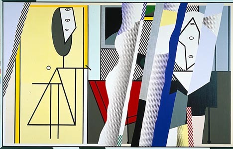 Reflections on the artist’s studio, 1989, Roy LichtensteinMedium: magna,oil,canvas