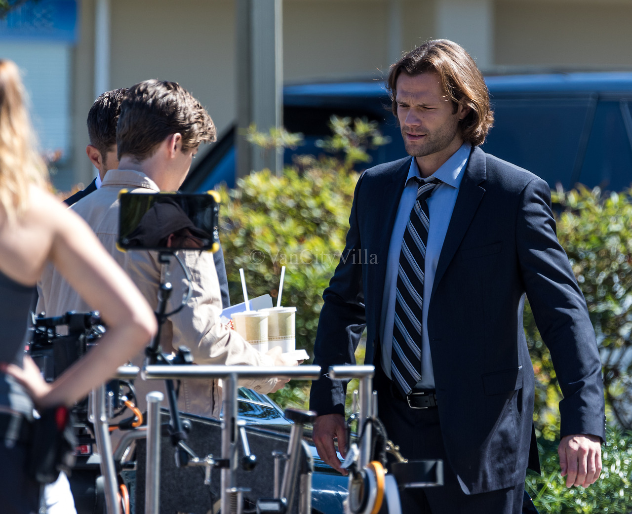 sammyhale: Jared, Jensen, and Alexander on set (x)