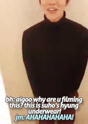 sefuns:  what are you doing with suho’s underwear? 
