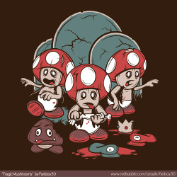 gamefreaksnz:   Tragic Mushrooms by Fanboy30  USD ฯ.82 The Mushroom Kingdom never saw this coming! Follow the artist on Tumblr