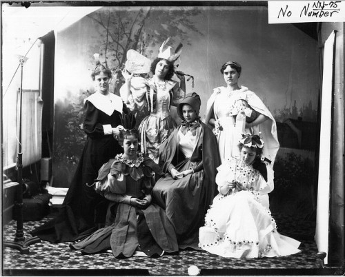 “Group portrait of women in costume,” no date. Image from Miami University Libraries via