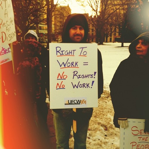 &ldquo;Right to Work&rdquo; provides no rights and no work #union #michigan used #procamera 