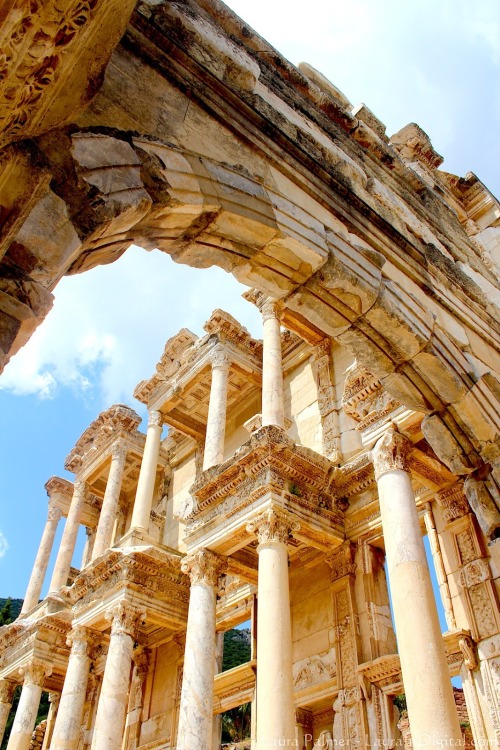 icestrings:The Library of Celsus in Ancient Ephesus, Anatolia  |  Selçuk, Turkey (West Asia) from 50