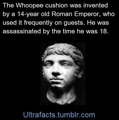 misandry-mermaid:  haiweewicci:  ultrafacts:  Entire compilation of Roman Emperor facts Sources: 1 2 3 4 5 6 7 8 9 10Follow Ultrafacts for more facts  That fourteen year old emperor was Elagabalus.  You should really say her name, because she was an