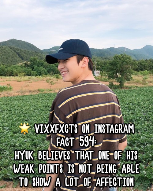 FACT 594:Hyuk believes that one of his weak points is not being able to show a lot of affection 