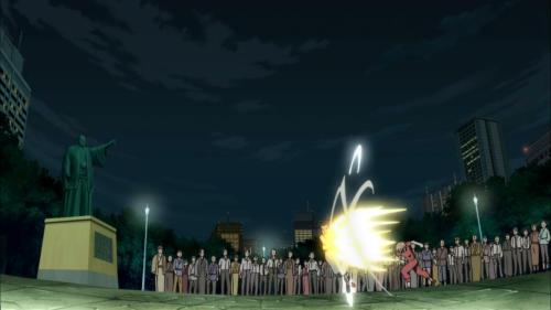 Kagura insane strength, looks like Hokuto Shinken xD (Gintama episode 219)