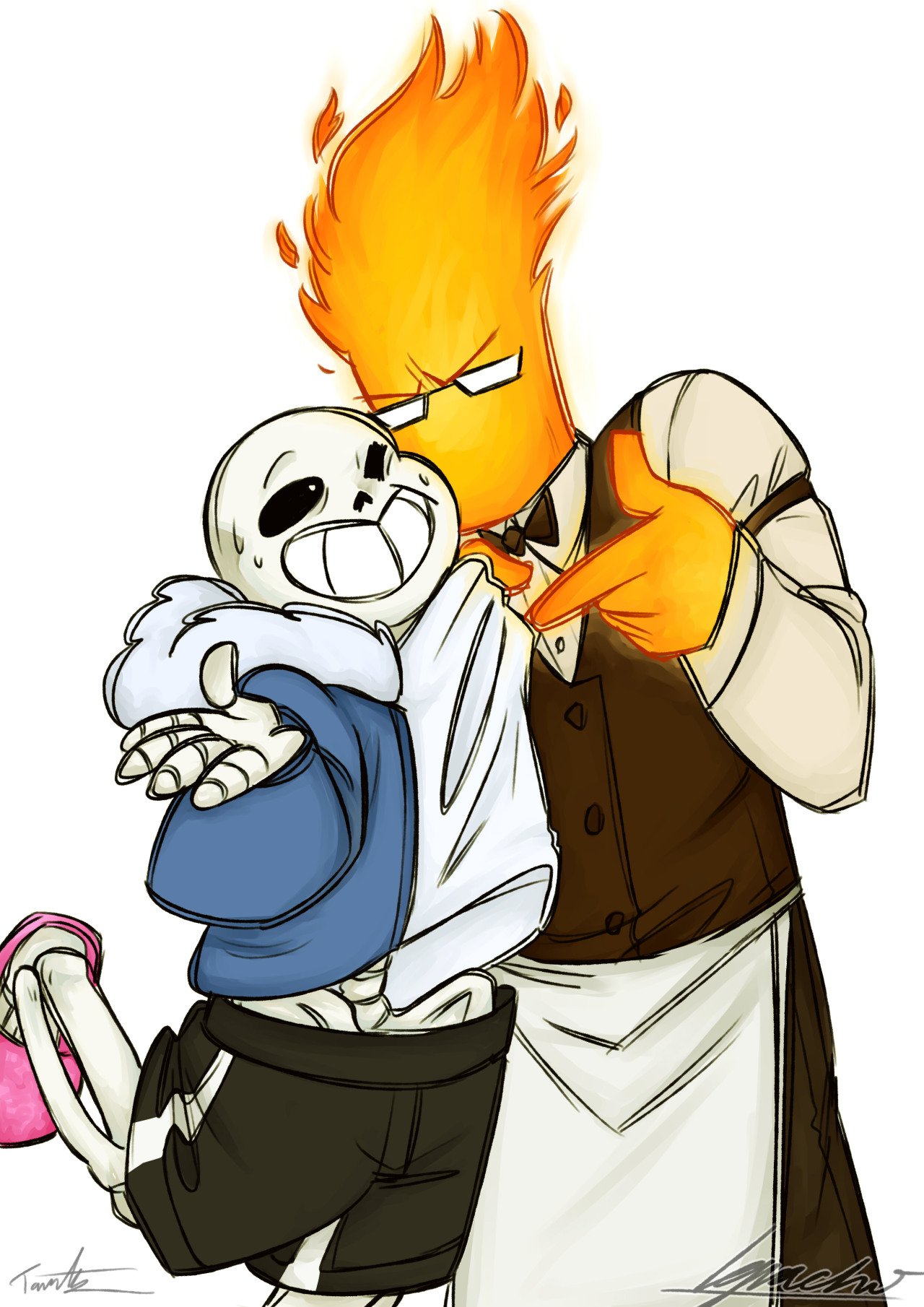 iqrachi: ninjakirkki:  did a collab with my amazing gf @iqrachi she did the lines