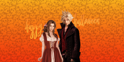 astoryofalove: a spooky collection of headers and icons for cloud &amp; aerith (1/?)