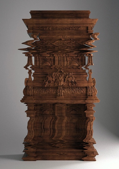 artcollage:  Ferruccio Laviani Cabinet Designed that Look Like a Digital Glitch