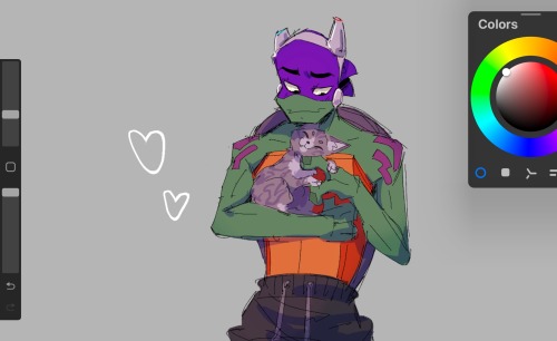 Little Doodle I Did Of Donnie And My Late Kitten Chell (named After Chell From Portal)