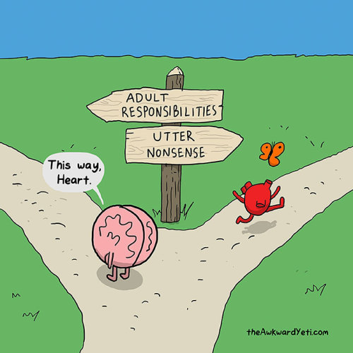 primacdonaldsgurl:boredpanda: Heart Vs. Brain: Funny Webcomic Shows Constant Battle Between Our 