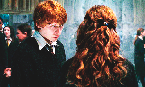 weasley-wheezy:  Weasley-wheezy  […] “Did you see me disarm Hermione, Harry?” “Only once,” said Hermione, stung. “I got you loads more than you got me -” “I did not only get you once, I got you at least three times -” “Well, if