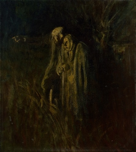 slovak-national-gallery: End of Life. Elderly Couple at Night, Ladislav Mednyánszky, 1895, Sl