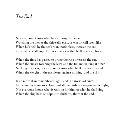 erasing:Very sad to hear of the death of Mark Strand, one of my favorite poets.His ghost is probably