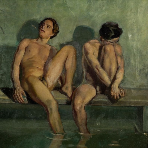 antonio-m:“Untitled” (male nudes), by Bror Hillgren (1881–1955). Swedish painter. oil on canvas